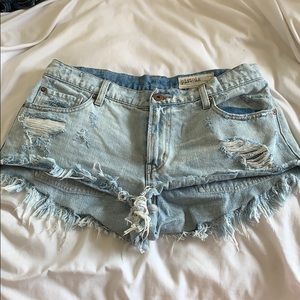 Brand new never worn light wash denim shorts